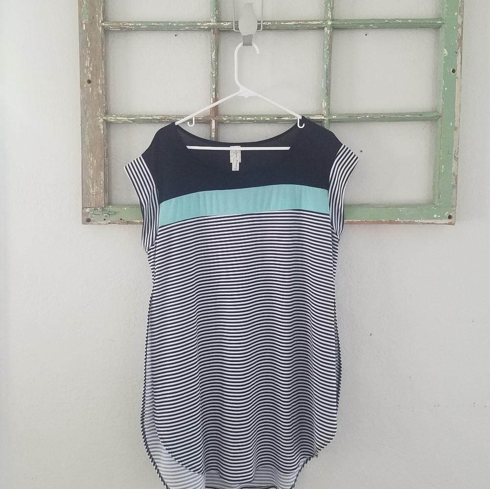 Striped Color Block Tunic